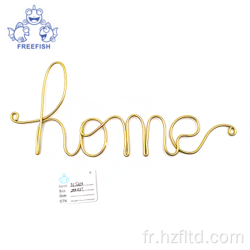 LED HELLO fil lettre signe or